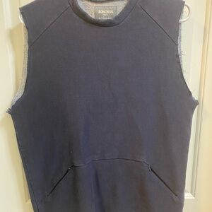 Bonobos Dark Blue Slim Fit Top-Medium-Fleece Muscle Top